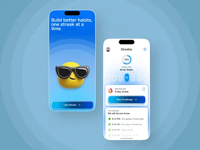 Streakly | Daily Tracker App UI app ui design cool app ui daily streak app ui daily tracker daily tracker app ui mobile app mobile app design mobile app ui design nibirman product design responsive app design streakly app ui ui user interface ux