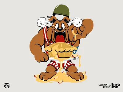 American Pie apple pie bulldog can design character design graphics illustration mascot t shirt design tee design vector vector design