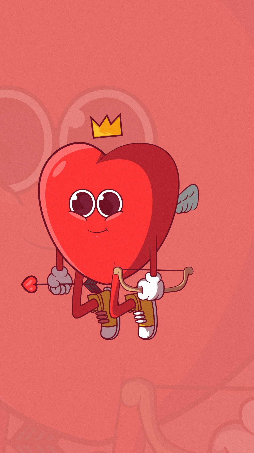 Floating Heart brand branding character colors design graphic heart illustration mascot relation shirt vector