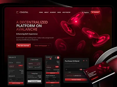 CDigital: Website Design, Visual Identity, UI/UX Design analytics app branding crypto dashboard design fintech ui website design