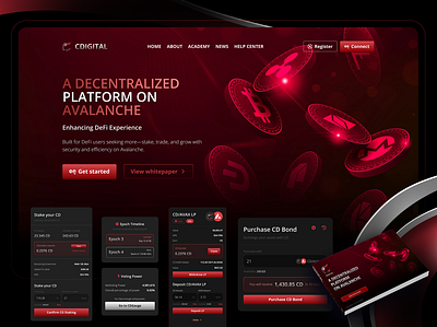 CDigital: Website Design, Visual Identity, UI/UX Design analytics app branding crypto dashboard design fintech ui website design