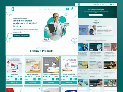 BiovaSurgical – Modern Healthcare Website Design biovasurgicals design e commerce for health care e commerce ui ux ecommerce ui health care ui medical ecommerce pharma ecommerce designb ui ux for ecommerce