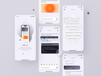 Amadeus - AI Assistant ai app bot chat code design interaction ios micro mobile modern simple ui ux web3