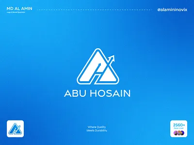 Modern AH Logo | Digital Marketing Logo | Business Branding brand growth logo