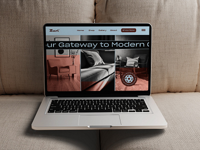 Web Design for Modern Furniture Studio brand identity branding corporate identity graphic design hero section landing page layout web design