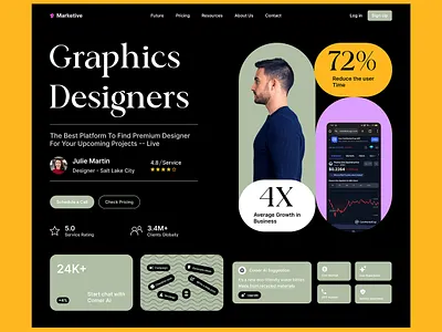 Hero section design branding design graphic design illustration mobile app ui ux website
