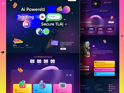 Custom AI Crypto Trading Website – Designed & Developed ai website crypto website frontend memecoin website ui design uiux user interface website design