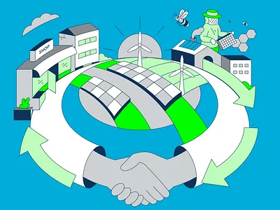 Brookfield Properties Pt. 2 (Illustration Branding) abstract animation business clean editorial energy finance fintech illustration inventory malls people real estate retail spot illustration whimsical