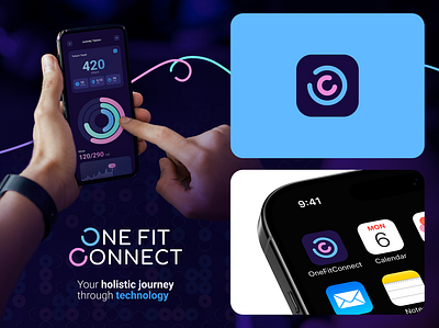 One Fit Connect: Logo, Icon & Identity Design app branding design graphic design icon logo mobile ui