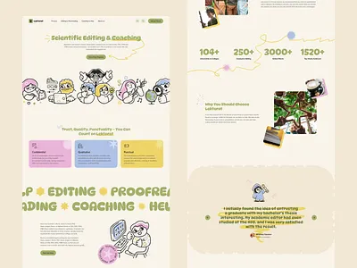 Lektorat - Editing & Coaching clean design drumncode education illustration landing page lektorat logo responsive students web design web development
