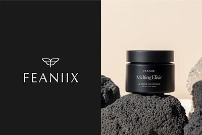 feaniix - Phoenix Logo + Packaging Design abstract ash ash packaging brand identity logo logo design modern phoenix phoenix logo skincare skincare packaging volcanic volcanic packaging