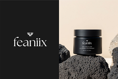 feaniix - Phoenix Logo + Packaging Design abstract ash ashes brand identity logo logo design luxurious luxurious packaging modern phoenix phoenix logo skincare skincare logo skincare packaging volcanic volcanic packaging