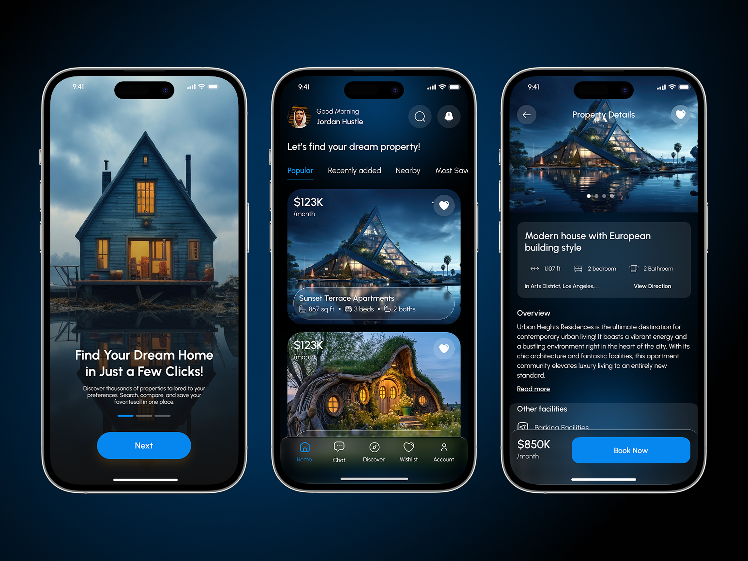 Real Estate App - Profinder app app design booking app branding design hotel booking app ios mobile app profinder property app ui real estate real estate app real estate ui real state ui ui design ux