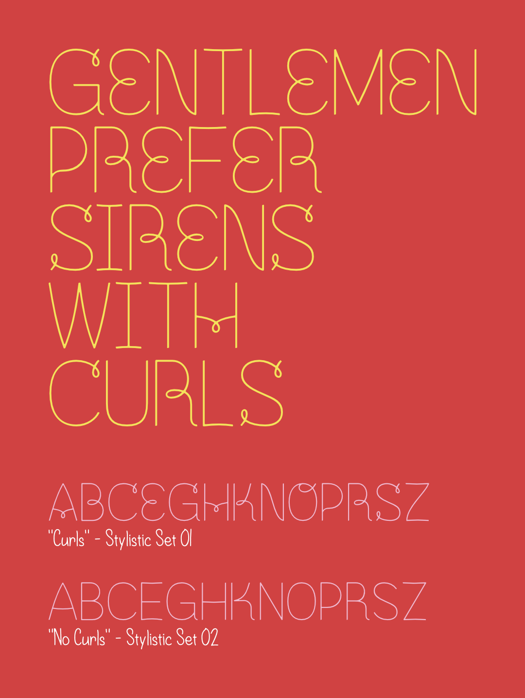 Sirens with Curls branding curls curly hair display font display type font font design type typeface typeface design