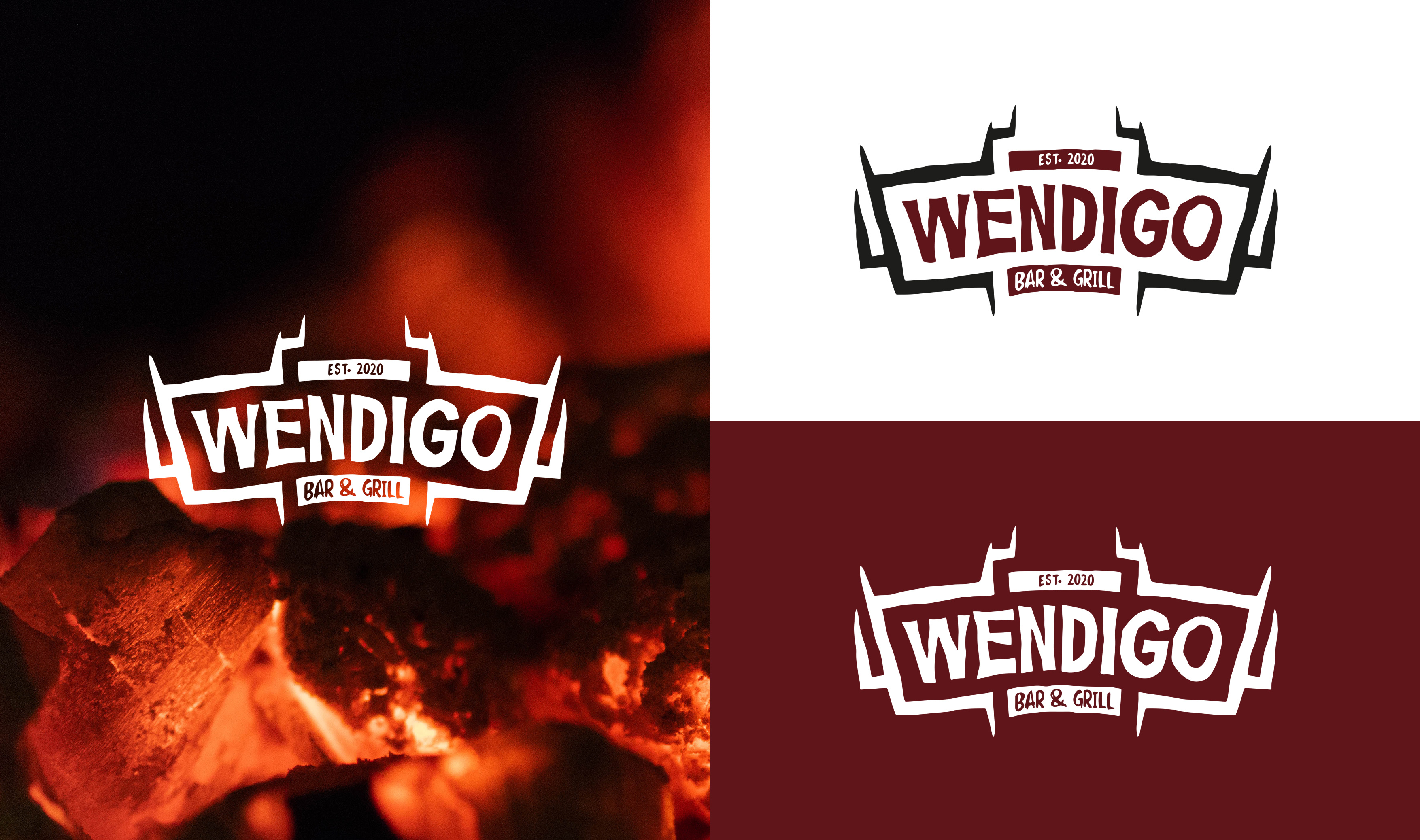 Wendigo Bar & Grill branding graphic design logo ui