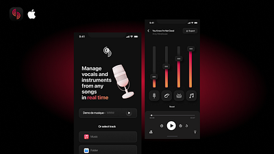 Musical app: source splitter app application design ernergy mobile mobile app music musical app product design red ui user experience ux