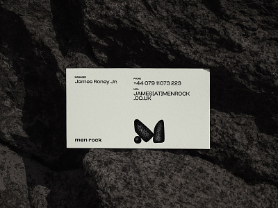Men Rock business card bold branding brandmark business card card design graphic design identity logo mark menrock minimal
