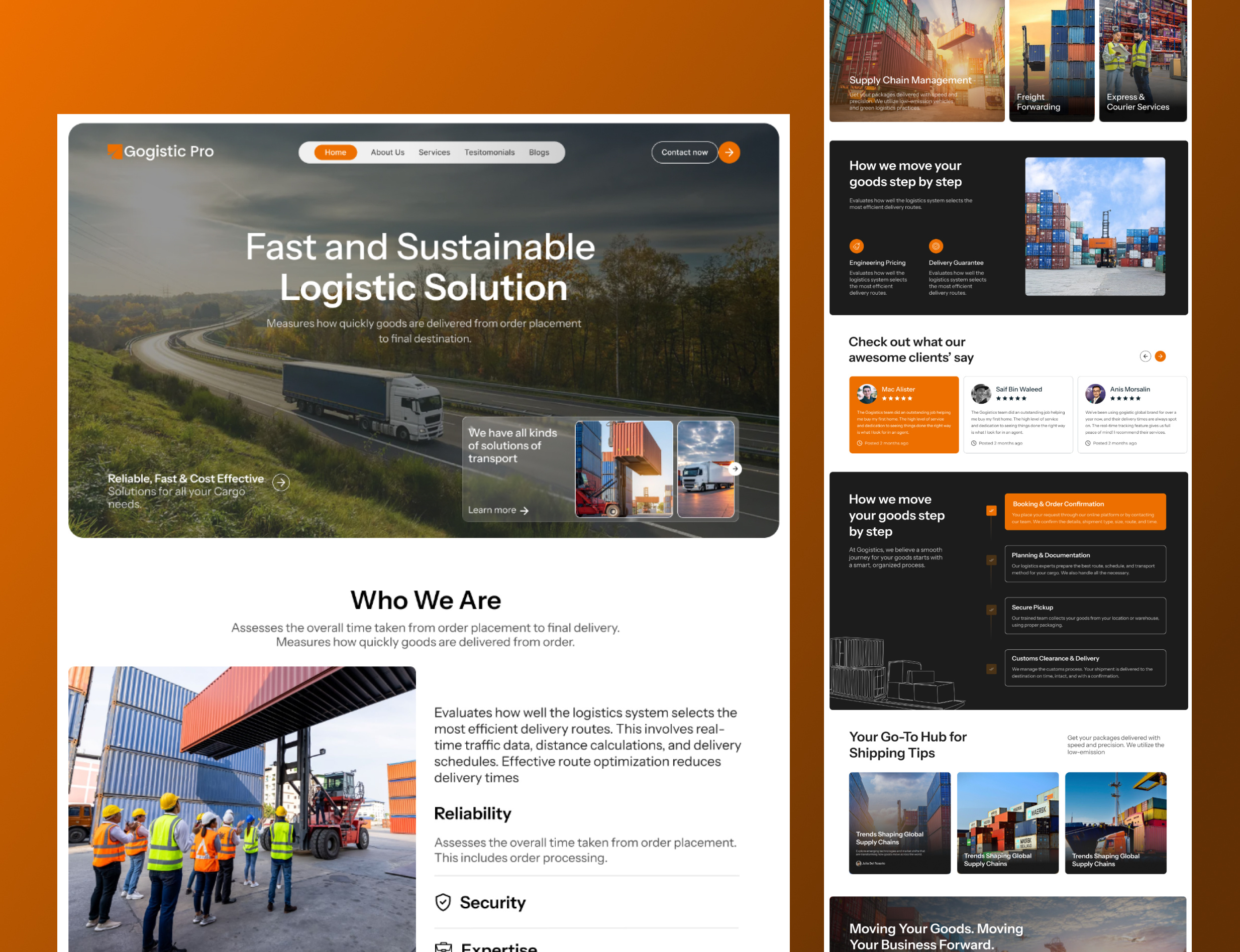 Example of Website UI/UX Design 4 Pages