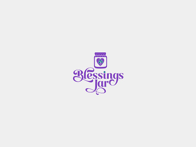 Blessings Jar-Custom Logo blessings logo branding custom lettering design illustration illustrator jar logo lettering logo minimal script font scripted font vector