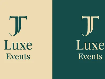 JT Luxe Events minimalistic Logo high end branding