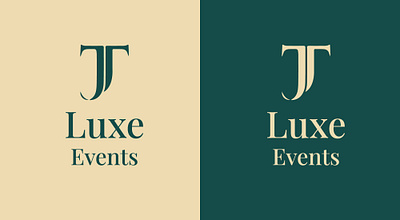 JT Luxe Events minimalistic Logo high end branding