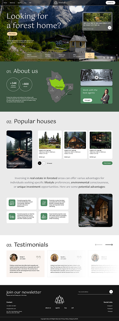 Website for Forest House branding design typography ui ux w
