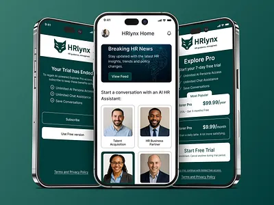 HR AI Mobile App al al app app dashobard figma home page landing page mobile ui uiux ux web website