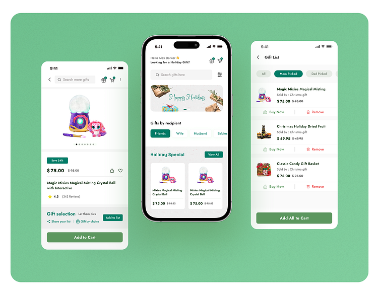 Personalized Gift Sharing App A UI Case Study by Hasan Bashar on Dribbble
