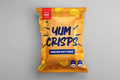 Packaging Design (Roasted Chips, Not Fried!) branding chips pack fmcg design snack packaging