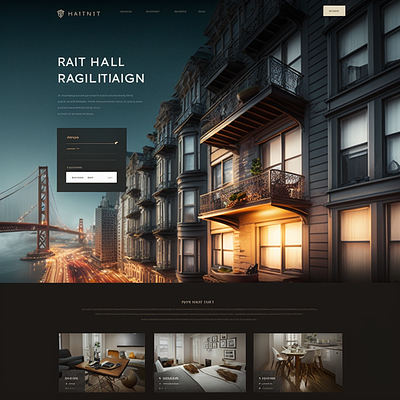 Apartments for rent in San Francisco design graphic design illustration midjourney ui