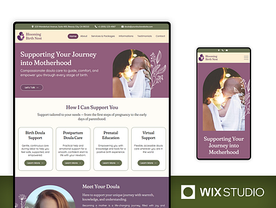 Birth Doula - Wix Studio Website Template beautiful website birth doula clinic doula doula website feminine template feminine webdesign feminine website gynecologist midwife midwife website obstetrician postpartum doula pregnant prenatal educator wix studio wix studio website wix studio website template womens health