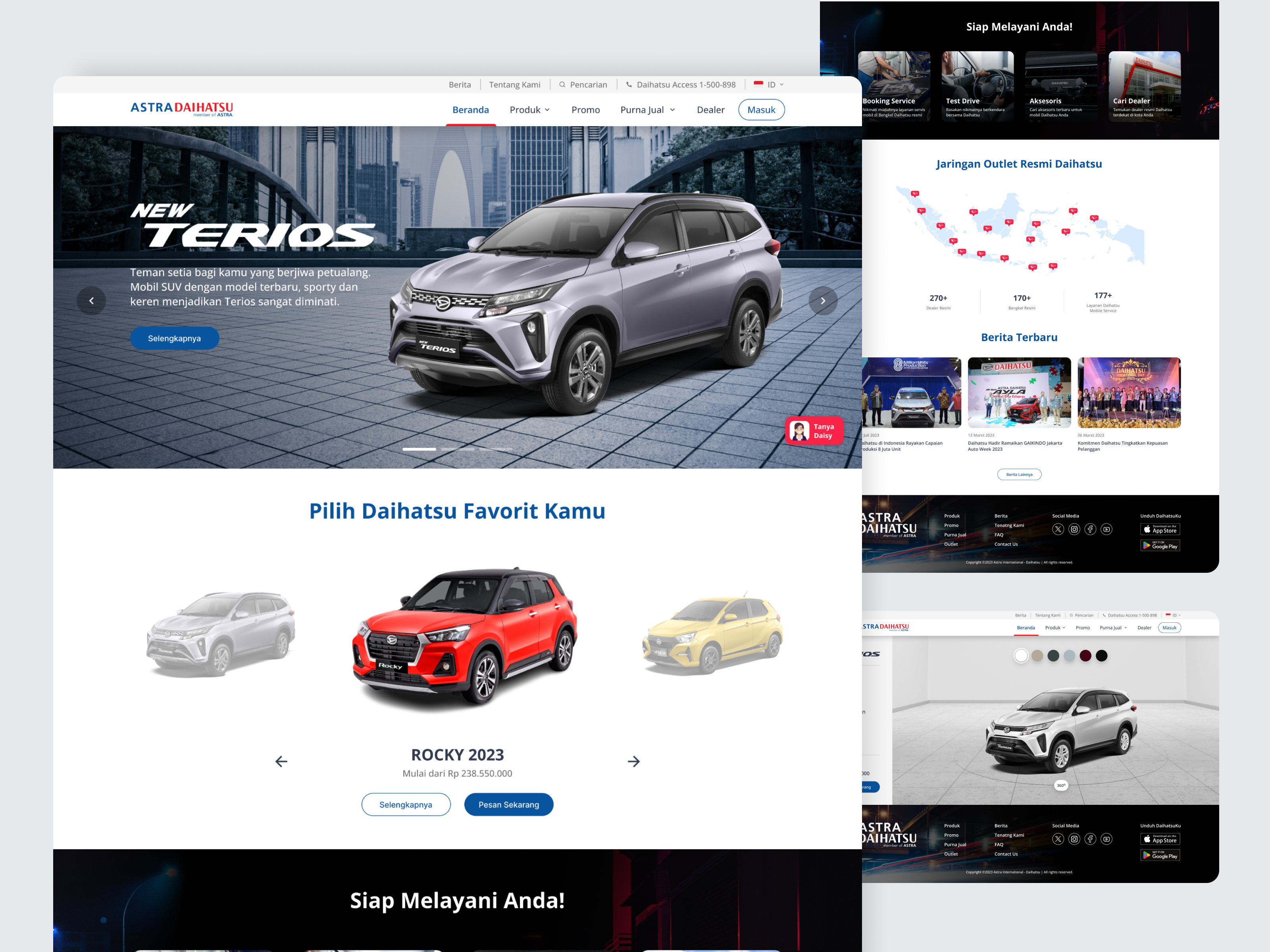 Astra Daihatsu Motor - Landing Page Redesign astra automotive automotive ui ca rui car daihatsu dealer dealership hero page landing page modern design redesign ui design uiux ux design web design
