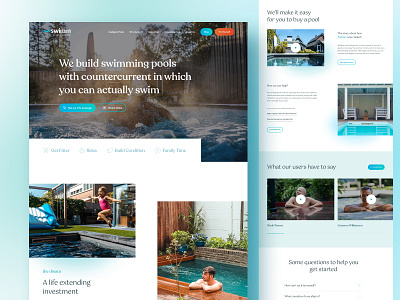 Swimm | Rebranding & Webflow Development barabaka branding clean design landing pool rebranding shadows swimm ui
