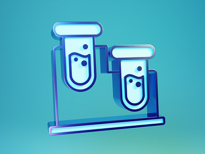 Lab icons 3d blender icons illustration lab lowpoly