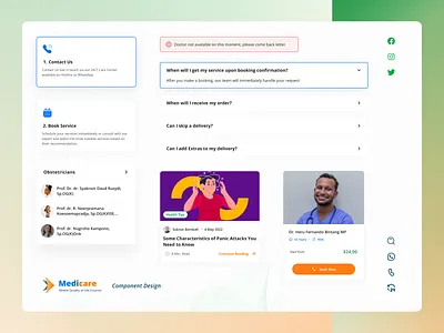 Component Design - Medicare Landing page branding component design system doctor faq healtcare health hospital landingpage search website