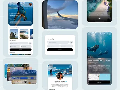 Travel App UI Design app design app interface destination app exploration app mobile app design mobile ui tourist guide travel app travel concept travel planner travel uiux trip planner ui design user experience ux design