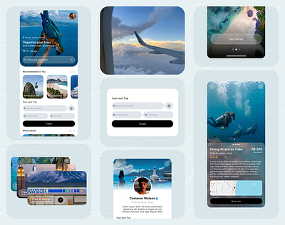 Travel App UI Design app design app interface destination app exploration app mobile app design mobile ui tourist guide travel app travel concept travel planner travel uiux trip planner ui design user experience ux design