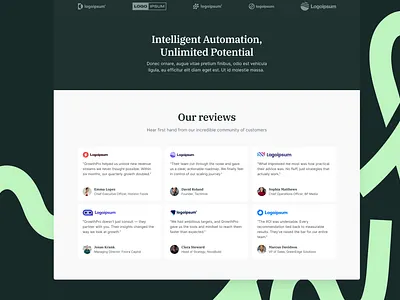 Daily UI Challenge #039 — Testimonials dailyui design graphic design review testimonial testimonials ui web