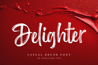 Delighter Brush Font bold type branding brush font brush script delighter brush font design display font display type graphic design handbrush handwritten brush font illustration marker font