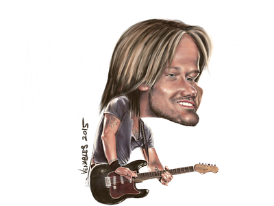 Keith Urban Caricature caricature illustration procreate