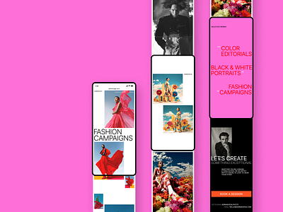Photography Portfolio — Minimal & Bold Web Design — Mobile adaptive design figma mobile mobile design mobile website portfolio website tilda ui web design webflow website website development