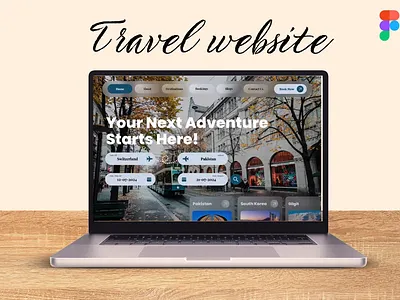 Travel Website Landing Page animation branding figma graphic design home page landing page logo motion graphics prototyping travel website ui ux web design