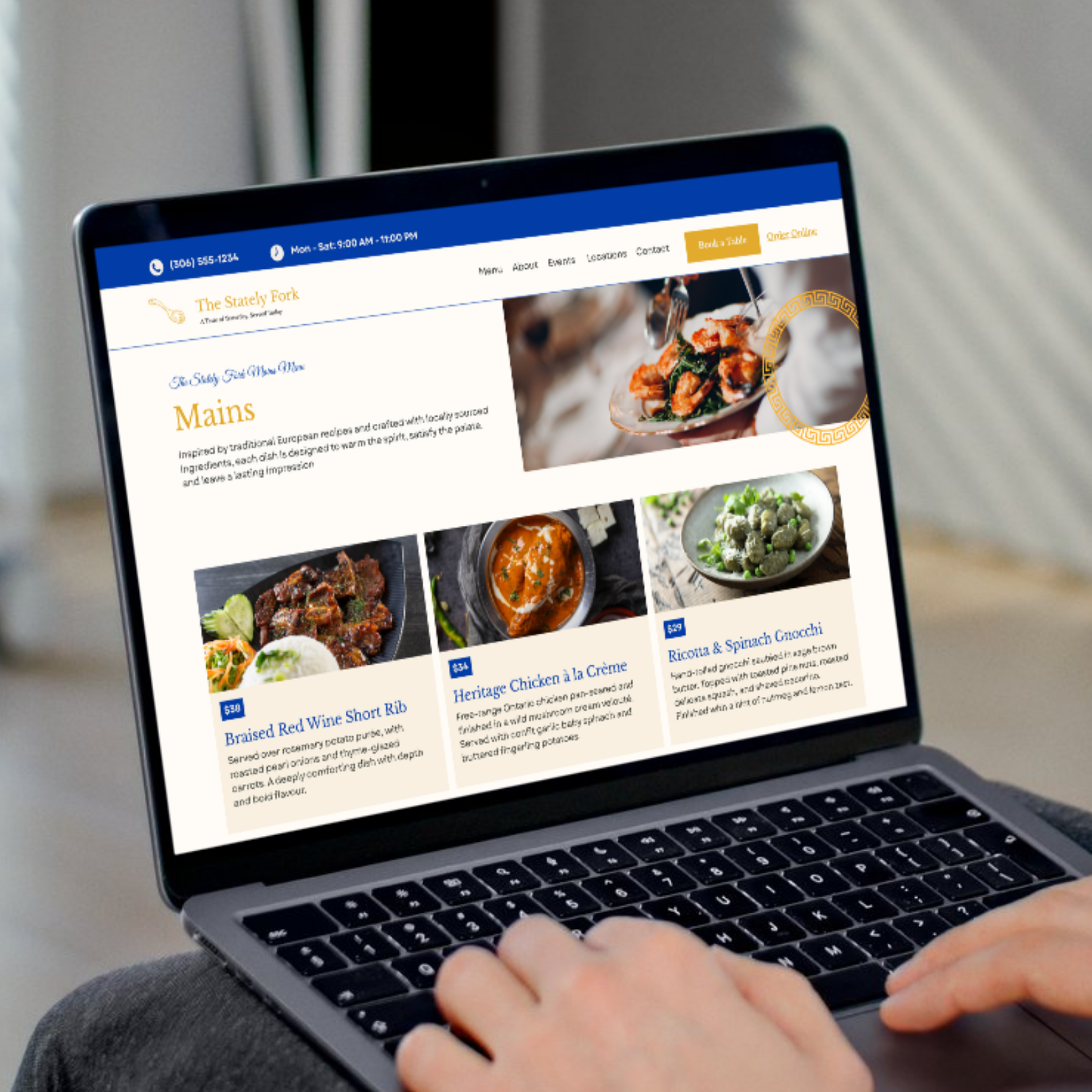 Example of Restaurants Website Project