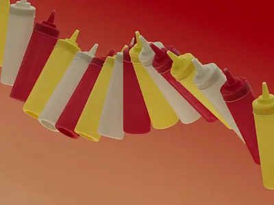 sauses 3d ae animation c4d cg cgi cinema4d cloner design food formula ketchup pikador sause shot