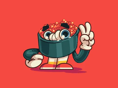 Ikura Gunkan ⚓️ branding brazil character color design fun illustration sao paulo thunder rockets ui