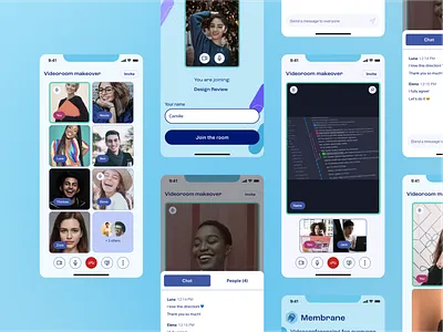 Membrane Videoroom mobile mobile streaming ui video videoconference