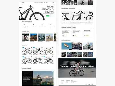 Cycle landing page Ui cycle cycle landing page designui figma graphic design illustration landing page minimal ride ui ui design webpage website
