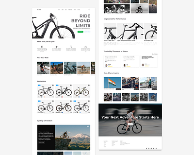 Cycle landing page Ui cycle cycle landing page designui figma graphic design illustration landing page minimal ride ui ui design webpage website