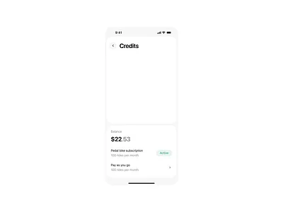 Credits app card clean credits design minimal money ui ux