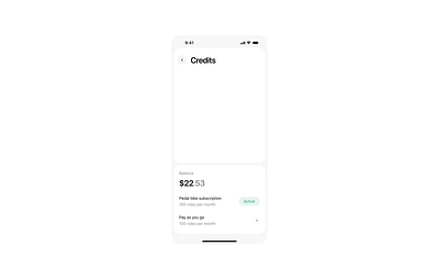 Credits app card clean credits design minimal money ui ux